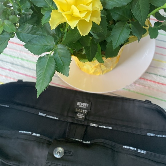 Esprit women size 4 black satin look pants with stretch - Picture 1 of 12